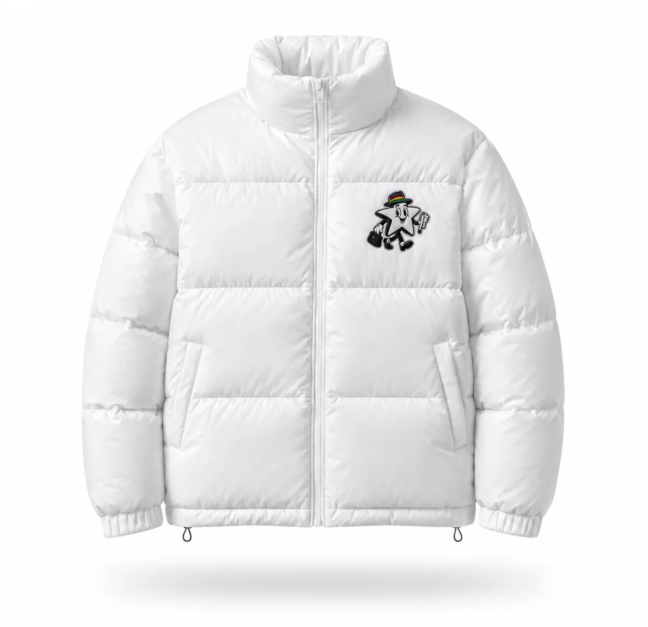 Concept visualisation of the white Ascensus puffer jacket